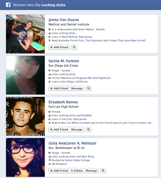 Illustration for article titled These People Are Now Sharing Horrible Things About Themselves Thanks to Facebook Search